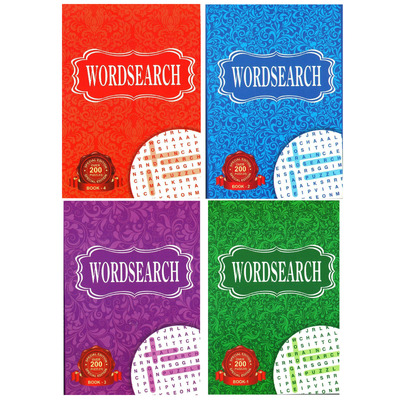 Set Of 4 A5 Size Word Search Books With 230 Puzzles In Each - S4100X