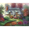 A3 Deluxe Canvas Painting By Greyscale Kit - Romantic Cottage Pom-set3