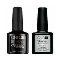 CND Shellac Gel Polish Top Xpress5 & Base coat - 7.3ml