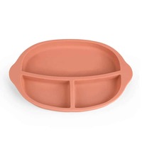 Haakaa Silicone Divided Plate (Colour: Rust)