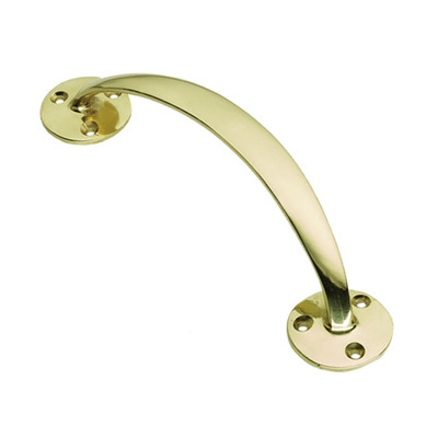 Prima Cranked Bow Handle (152mm Or 190mm), Polished Brass - PB112 POLISHED BRASS - 152mm