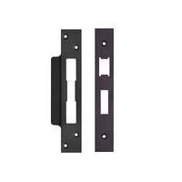 Zoo Hardware Face Plate And Strike Plate Accessory Pack, Powder Coated Black - ZLAP10BPCB POWDER COATED BLACK