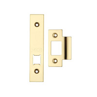 Zoo Hardware Face Plate And Strike Plate Accessory Pack For Horizontal Latch, Polished Brass - ZLAP17BPB POLISHED BRASS