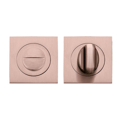 Zoo Hardware Stanza Square Bathroom Turn & Release, Tuscan Rose Gold - ZPZSQ004-TRG (Sold in Singles)  TUSCAN ROSE GOLD
