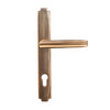 From The Anvil Art Deco Slimline Lever Espagnolette, Polished Bronze - 51190 (sold in pairs) POLISHED BRONZE