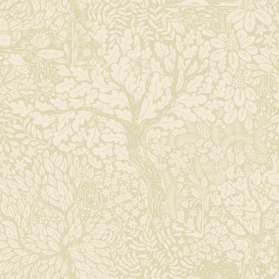 Hjarterum Olle Arts and Crafts Inspired Wallpaper Cream White Galerie 83109