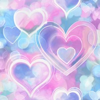 Neon Hearts Wallpaper Pink / Blue Holden 13785