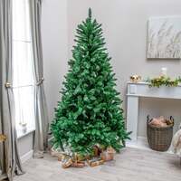 Sandringham Artificial PVC Green Christmas Tree 5FT, 6FT, 7FT, 9FT, 5ft (1.5m)