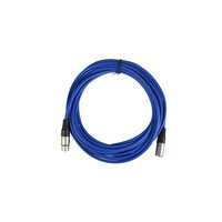 Balanced Mic Lead XLR Male to XLR Female - 10m Blue