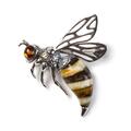 Click to view product details and reviews for Hornet Bee Brooch In Silver And Amber Default Title.