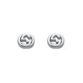 Click to view product details and reviews for Gucci Interlocking Sterling Silver Stud Earrings.