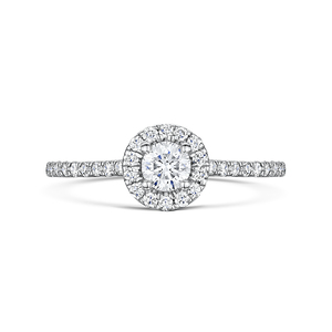 Brilliant Cut Diamond Halo Ring 060cts