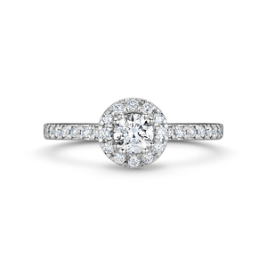 Brilliant Cut Halo Diamond Ring 076cts