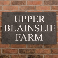 Slate House Sign 3 line 75 x 45cm - smooth slate