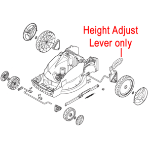Mountfield Princess 38 42 Height Adjust Lever El380 420 322785443 0