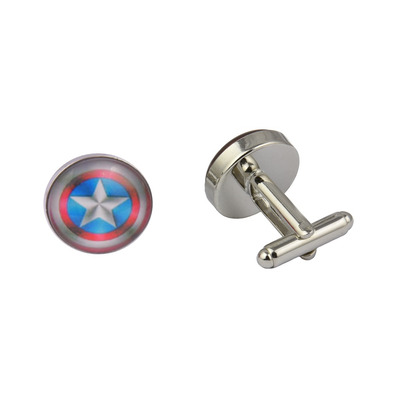 Captain America Shiny Shield Cufflinks