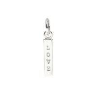 Bespoke Love Bar Charm - Silver