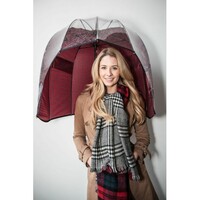 Rainshader Red Tartan Windproof Umbrella