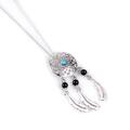 Click to view product details and reviews for Dreamcatcher Necklace In Silver Turquoise And Onyx 16 42cm.
