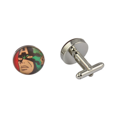 Comic Book Retro Captain America Art Cufflinks