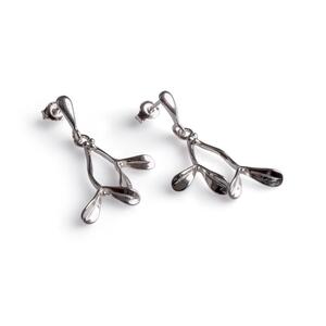 Kiss Me Under The Mistletoe Stud Earrings In Silver Default Title