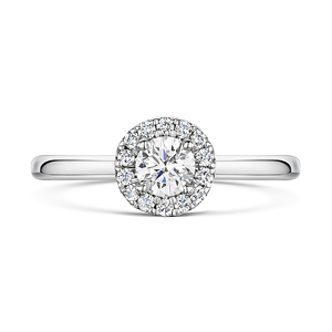 Brilliant Cut Diamond Halo Ring 045cts
