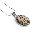 Click to view product details and reviews for Dalmatian Jasper Oval Necklace Set In Silver 16 42cm.