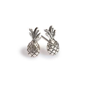 Miniature Pineapple Stud Earrings In Silver Default Title