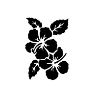 13 x 13cm Reusable Stencil - Hibiscus (1pc)
