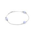 Click to view product details and reviews for Bead Bracelet In Silver And Blue Lace Agate Default Title.