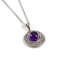 Click to view product details and reviews for Celtic Circle Friendship Necklace In Silver And Amethyst 16 40cm.