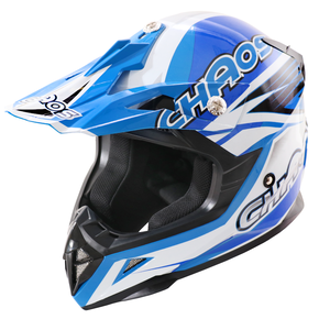 Chaos Adult Motocross Crash Helmet Blue