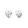 Click to view product details and reviews for Gucci Trademark Sterling Silver Heart Earrings.