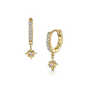 Rox Celestial Gold Vermeil Plated Hoop And Star Earrings