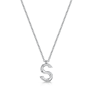 Rox Bamboo Sterling Silver Letter S Pendant