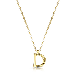 Rox Bamboo Gold Vermeil Letter D Pendant