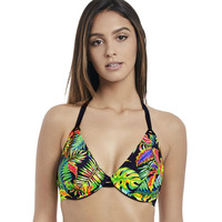 Freya Electro Beach Bandless Halter Bikini Top Tropical