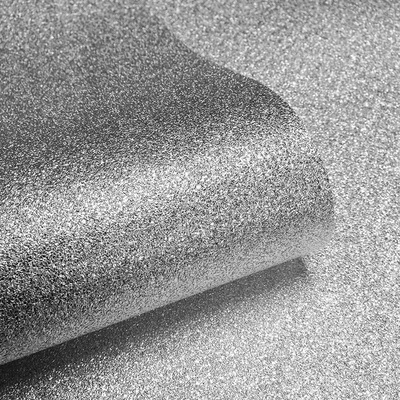 Textured Sparkle Glitter Effect Wallpaper Silver Muriva 701352
