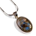 Click to view product details and reviews for Labradorite Oval Necklace Natural Designer Gemstone 16 42cm.