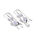 Click to view product details and reviews for Russian Blue Cat Drop Earrings In Silver And Blue Lace Agate Default Title.