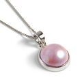 Click to view product details and reviews for Natural Pink Luster Pearl Necklace In Silver Natural Designer Gemstone 16 42cm.