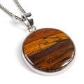 Click to view product details and reviews for South African Iron Tigers Eye Necklace In Silver Natural Designer Gemstone 16 42cm.