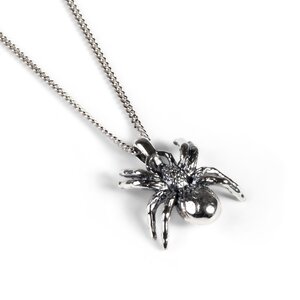 Tarantula Spider Necklace In Silver 20 51cm