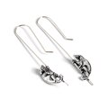 Click to view product details and reviews for Climbing Chameleon Hook Earrings In Silver Default Title.
