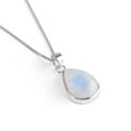 Click to view product details and reviews for Teardrop Rainbow Flash Moonstone Necklace Natural Designer Gemstone 16 42cm.