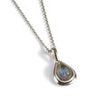 Click to view product details and reviews for Classic Teardrop Necklace In Silver And Labradorite 16 40cm.
