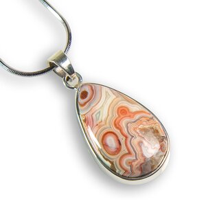 Crazy Lace Agate Necklace Natural Designer Gemstone 16 40cm