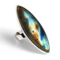 Click to view product details and reviews for Pointed Labradorite Adjustable Statement Ring Natural Designer Gemstone Default Title.