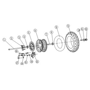 Chaos Gt1600 Electric Scooter Front Wheel Axle Right Spacer