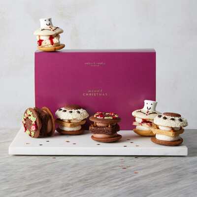 Mixed Christmas Biskie Box - Box Of 6 Cupcakes Brownies Biscuits